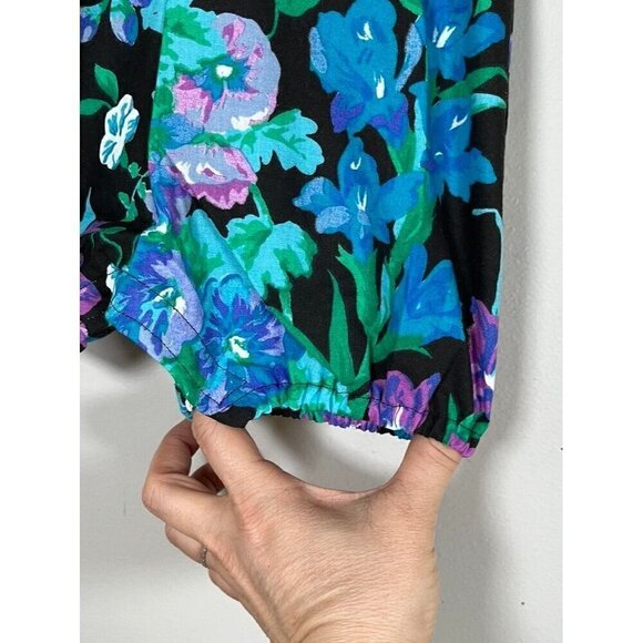 Label Jane Romper Girl 2T Green Floral Embroidery Pom Pom Summer Beach Girly - Picture 9 of 13